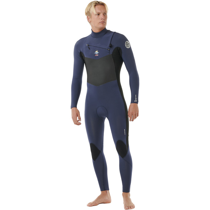 2024 Rip Curl Mens Dawn Patrol 4/3mm Chest Zip Wetsuit 157MFS - Navy